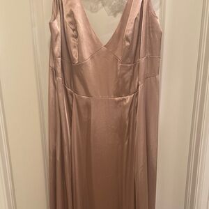 Galina Signature Elegant Pink Satin Dress